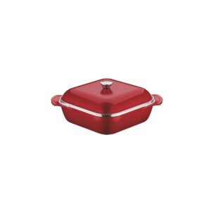 Caçarola Quadrada Tramontina Lyon em Alumínio Antiaderente com Tampa 28 cm 5,5 L