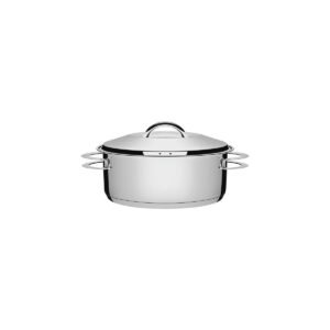 Caçarola Tramontina Rasa Solar em Aço Inox com Tampa 16 cm 1,4 L