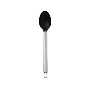Colher para Arroz Silicone Preto Com Cabo de Inox Mimo Style