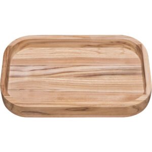 Gamela Tramontina Retangular em Madeira Teca com Acabamento Natural 40 x 25 cm