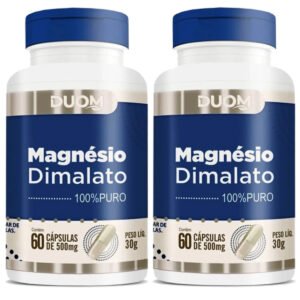 Kit 2 Frascos Malato de Magnesio 60cps Duom