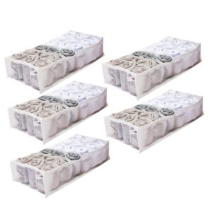 Kit 5 Organizadores de Gavetas Para Calcinhas ou Meias