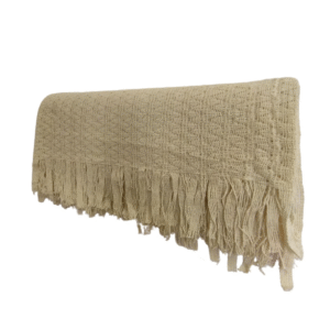 Manta Decorativa De Renda Jamaicano King Bege 2,60 X 2,30 M