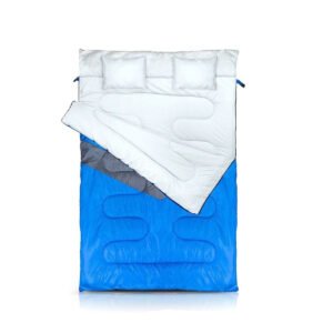 Saco de dormir Kuple Nautika Casal Faixa de Temperatura de -5c à 5c Azul