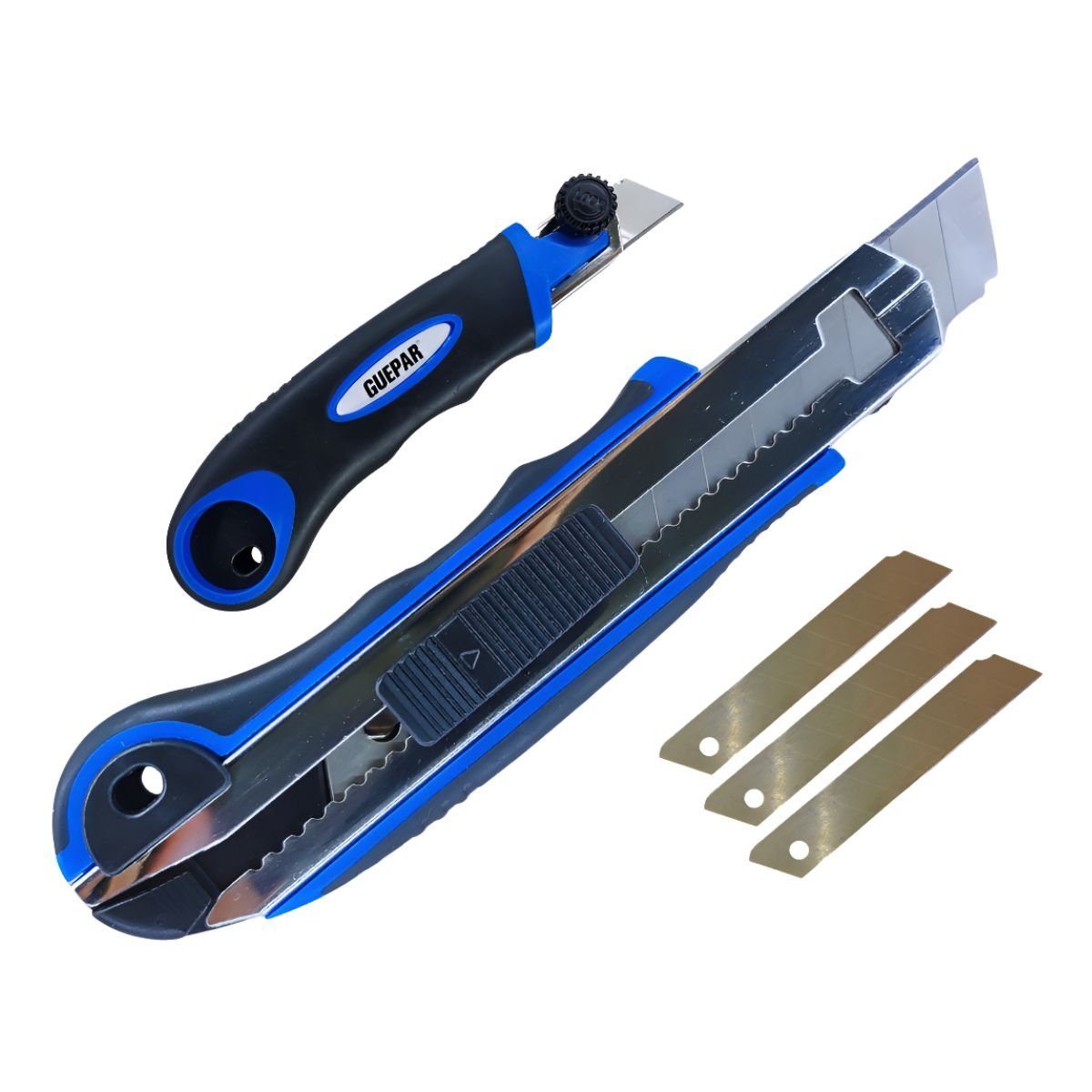 Estilete Automático Emborrachado Guia De Aço 18mm - Guepar