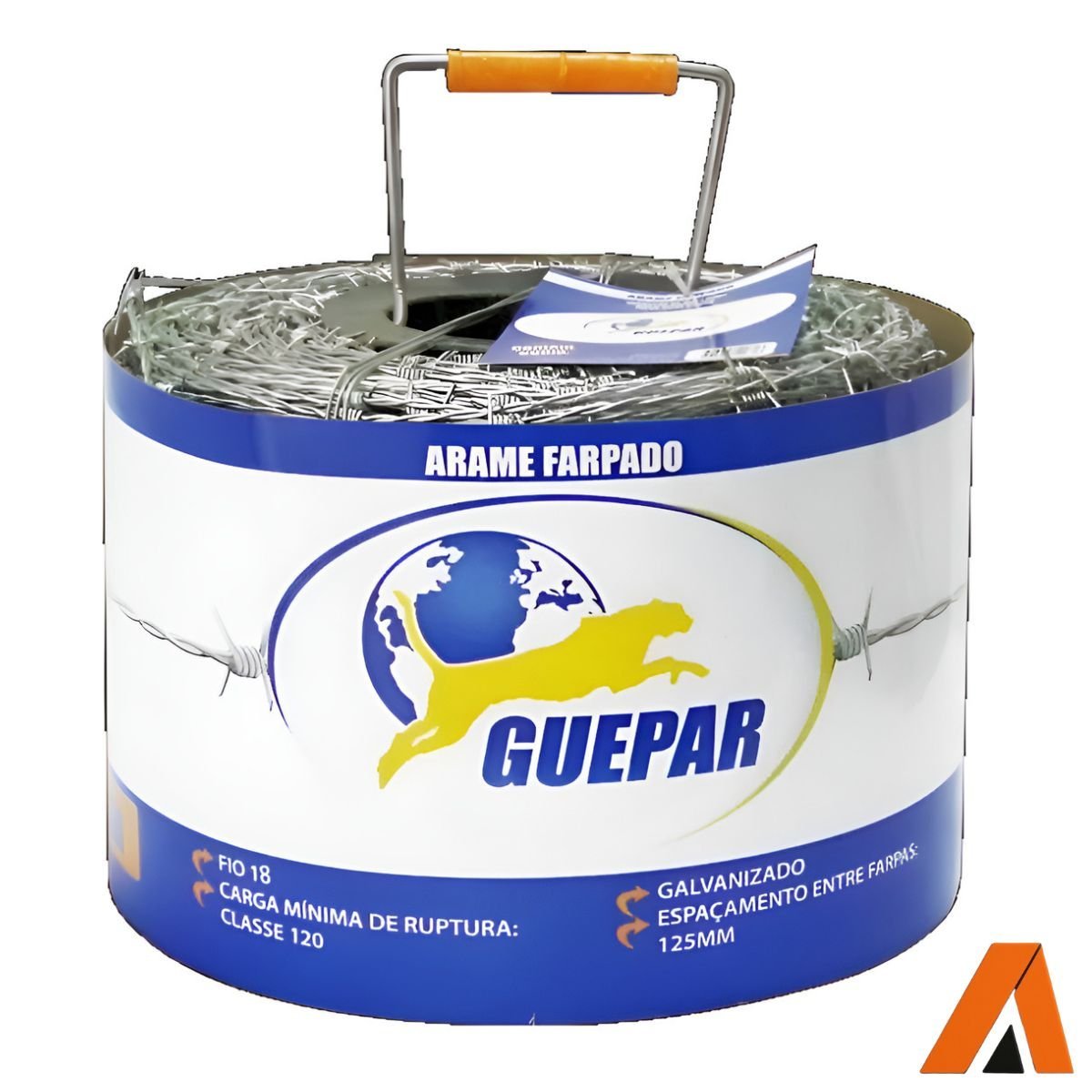 Arame Farpado Zincado Fio 18 Duplo Entrelaçado 250 Metros - Imagem 2