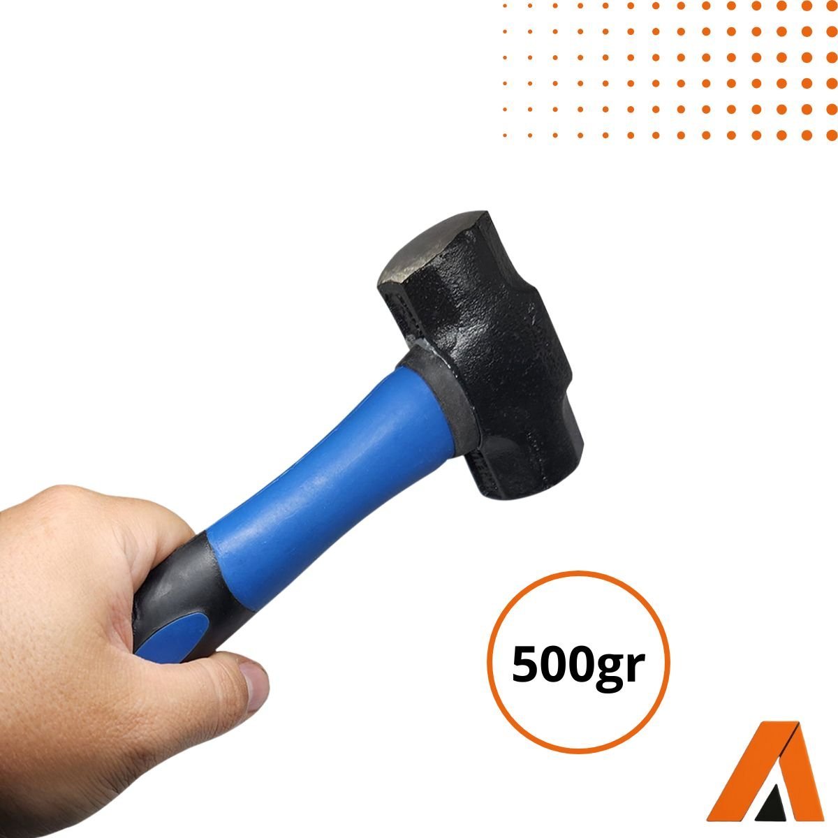 Marreta Cabo Fibra 500g De Aço Forjado Quadrada - Guepar - Imagem 2