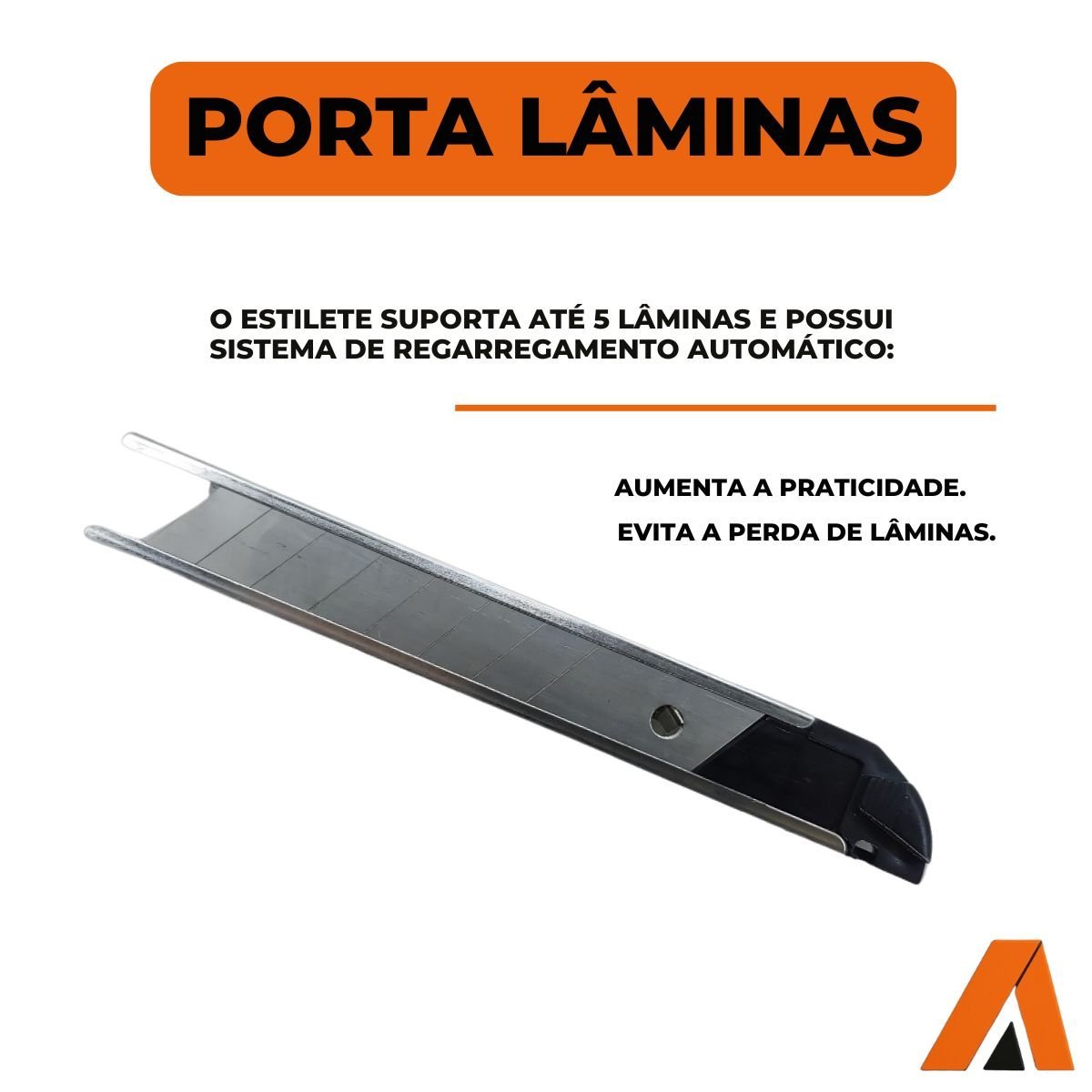 Estilete Automático Emborrachado Guia De Aço 18mm - Guepar - Imagem 2