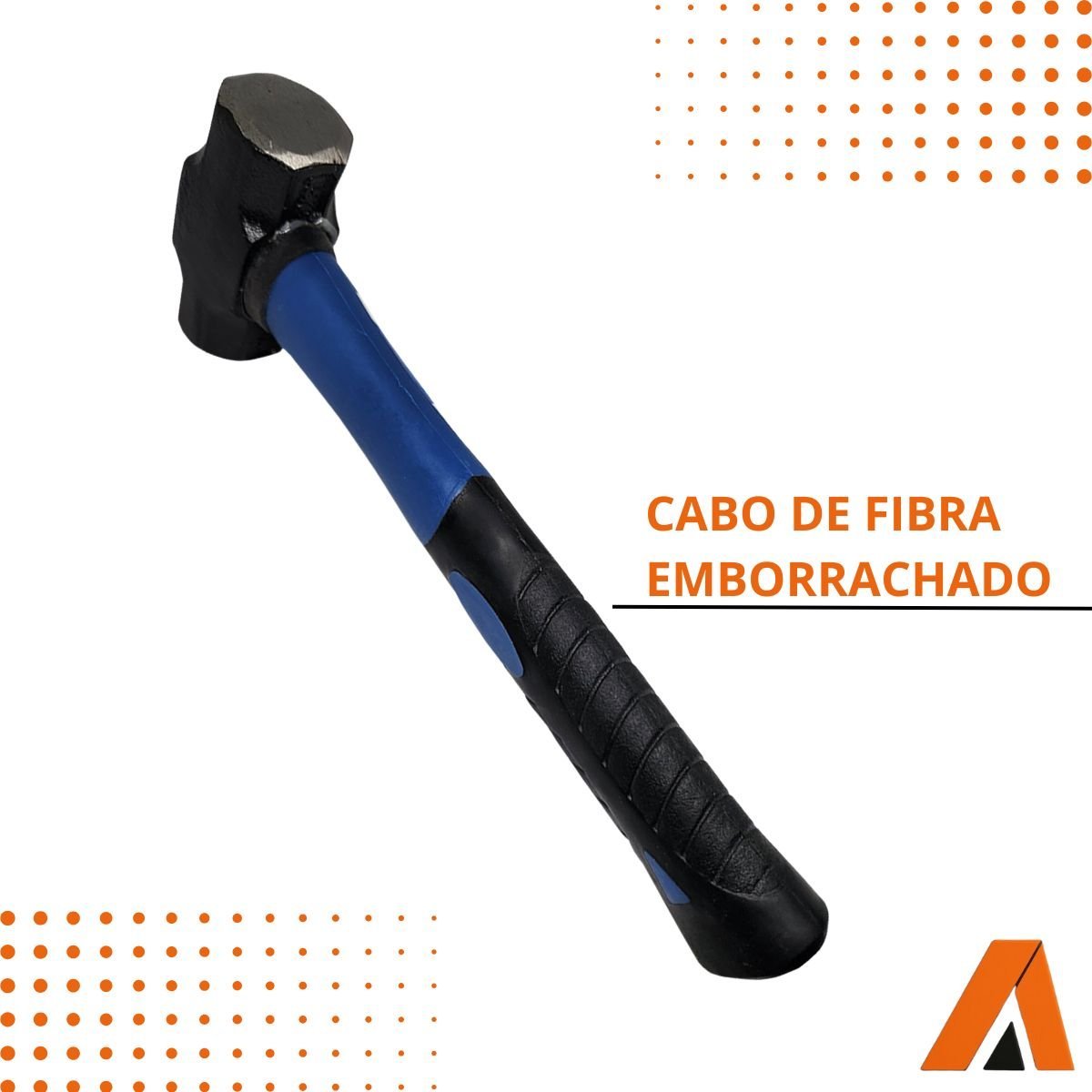 Marreta Cabo Fibra 500g De Aço Forjado Quadrada - Guepar - Imagem 3