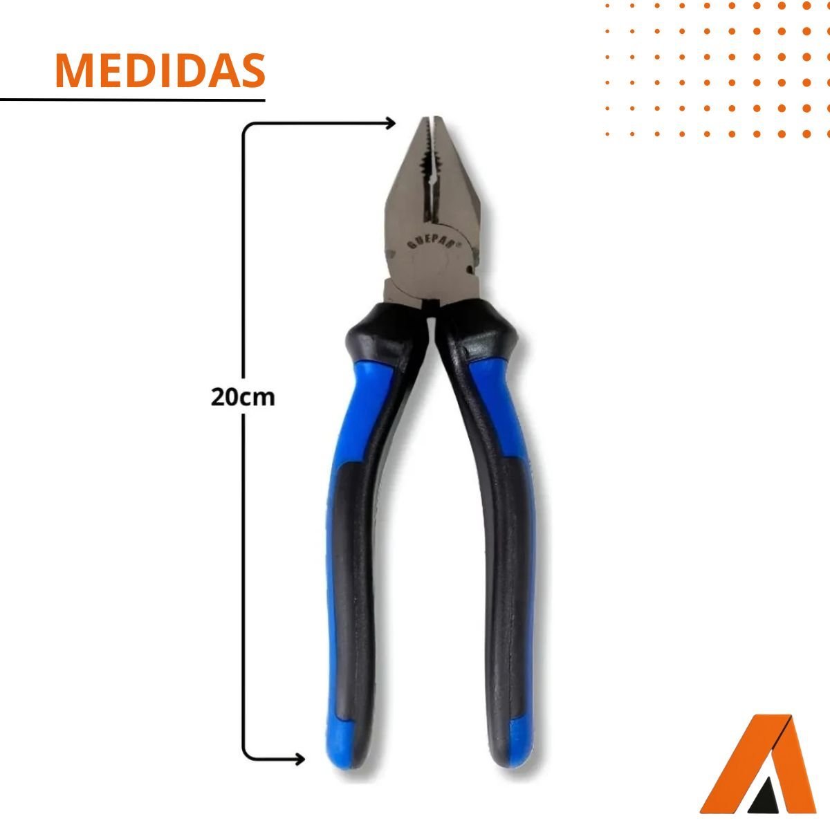 Alicate Universal 8 pol. Isolado - Guepar - Imagem 3