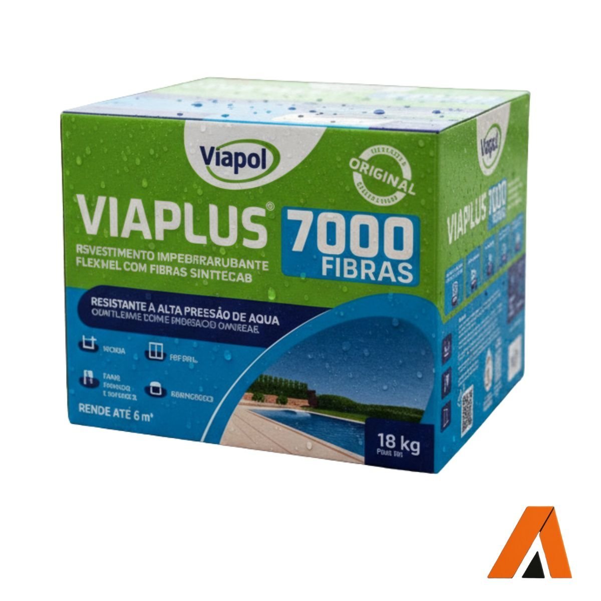 Viaplus 7000 Fibras Impermeabilizante Flexível Viapol 18kg - Imagem 2