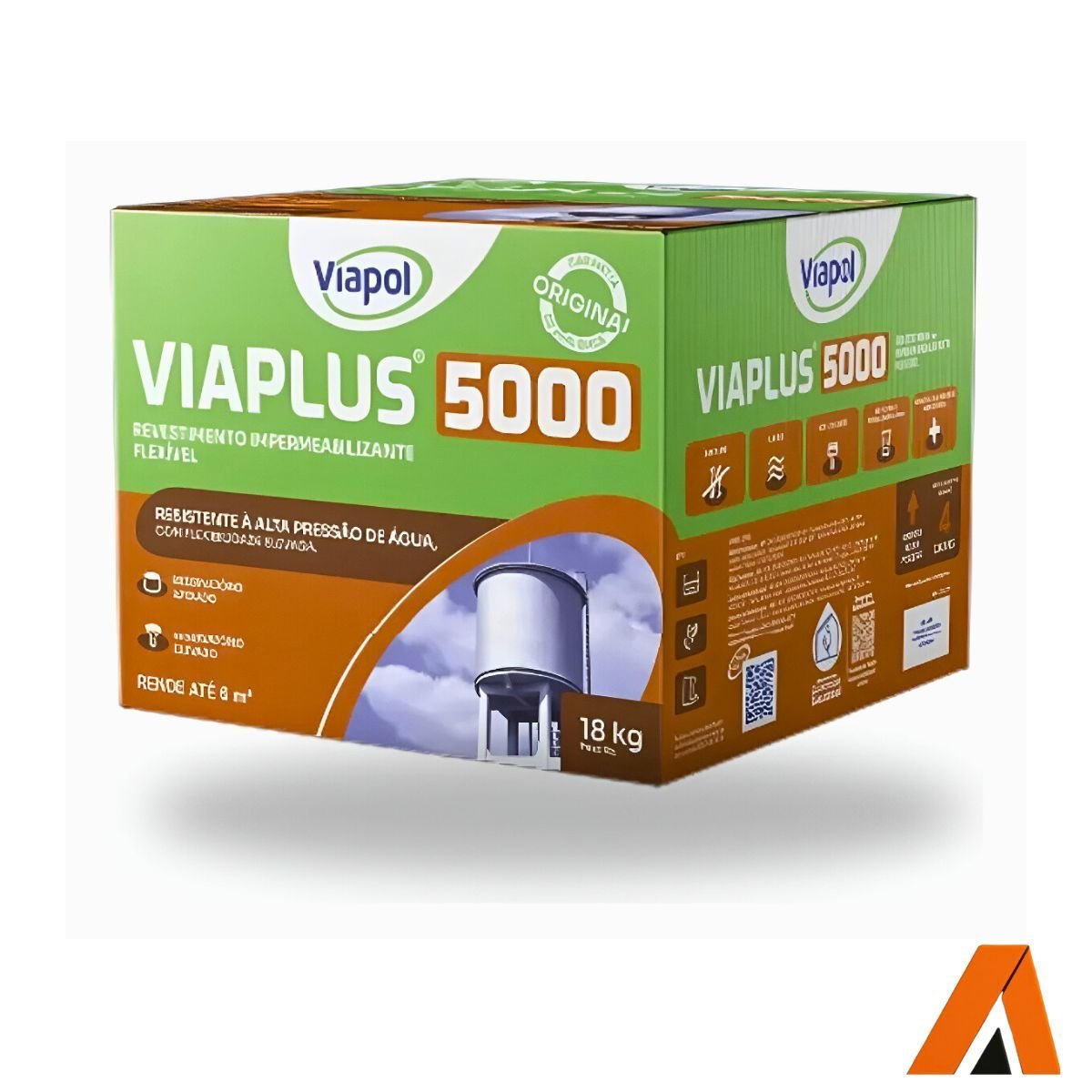 Viaplus 5000 Impermeabilizante Flexível Viapol 18kg - Imagem 2
