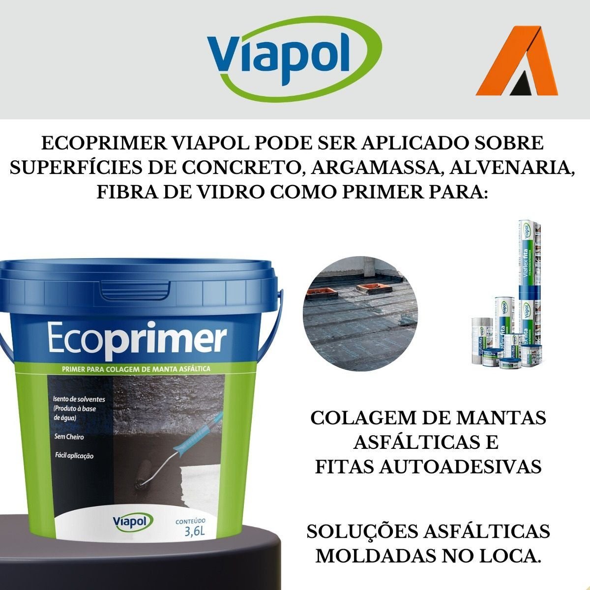 Primer Base Água - Eco Primer - Viapol 3,6 lt - Imagem 2