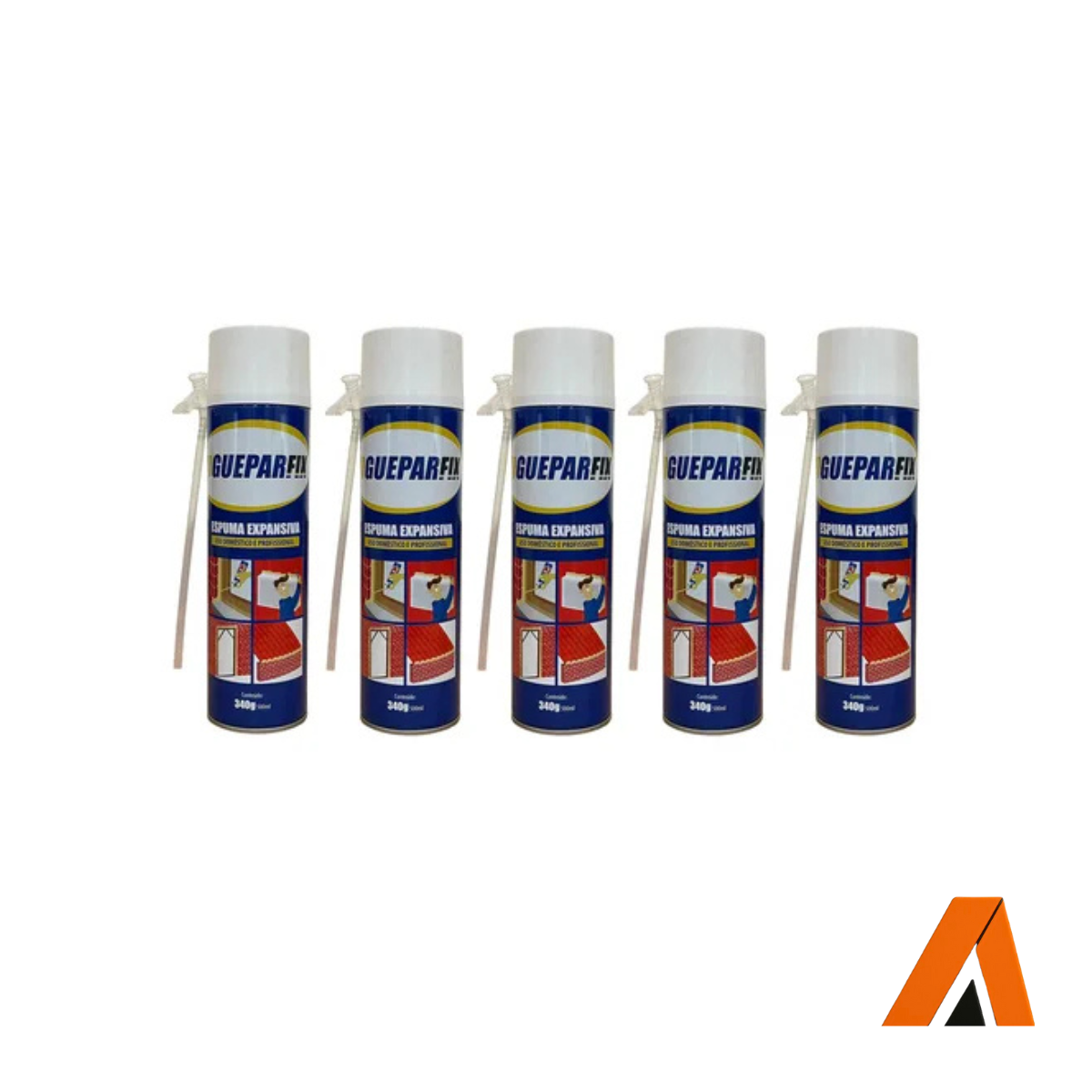 KIT 3 un Espuma Expansiva 500ml para Vedação Portas - Guepar