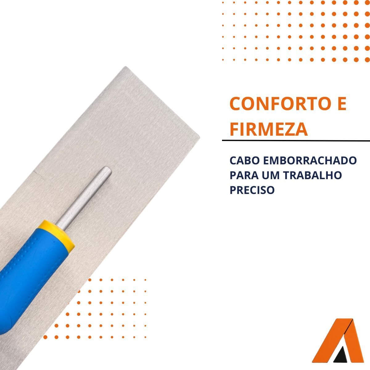 Desempenadeira Profissional De Aço, Lisa, Grande 12 X 48 Cm - Imagem 5