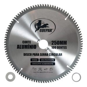 Disco Lâmina De Serra Circular 250x30mm Alumínio 100 Dentes