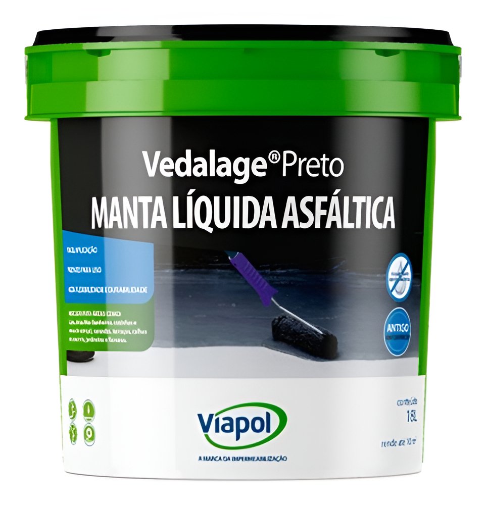 Manta Líquida Viapol Vedalage Preto 3,6 LT - Imagem 4