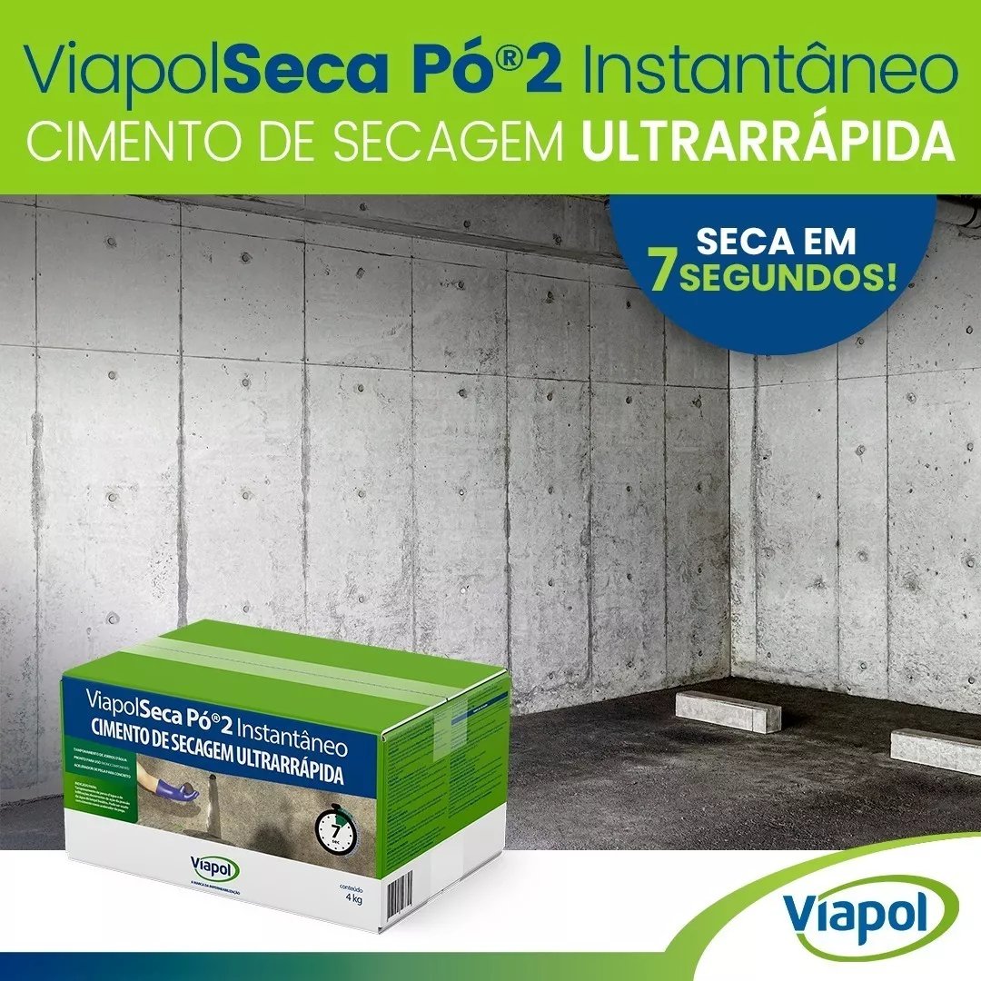 Viapol Pó 2 -Cimento Acelerador de Secagem Ultra Rápido 15kg - Imagem 4