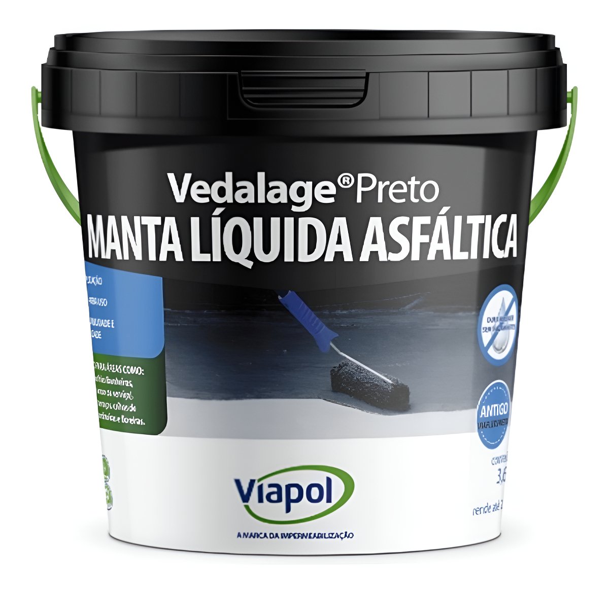 Manta Líquida Viapol Vedalage Preto 3,6 LT