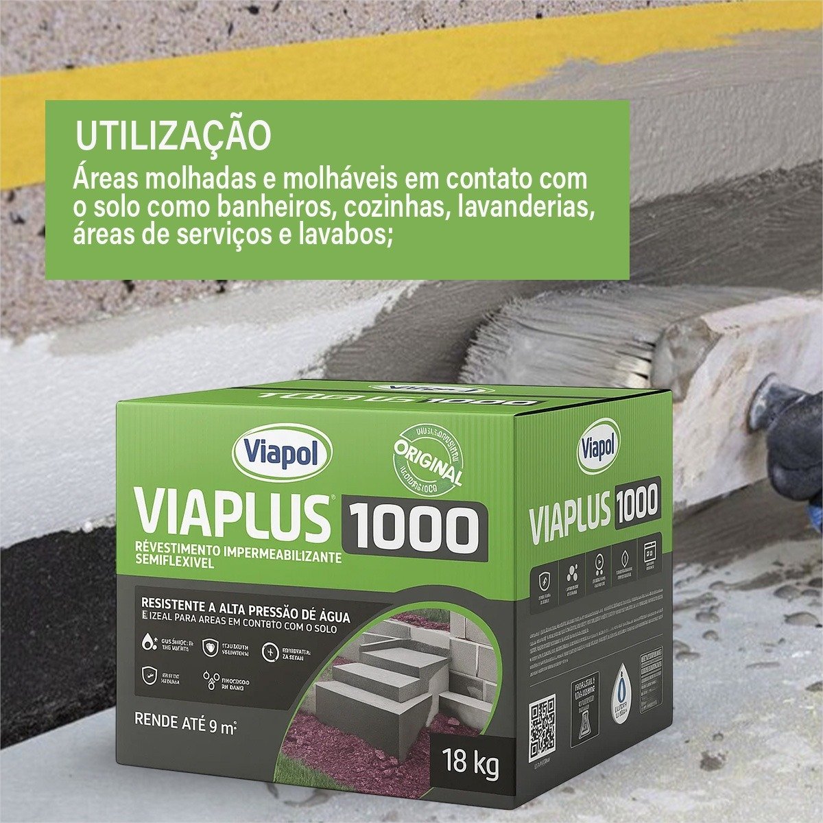 Viaplus 1000 Impermeabilizante Cimenticio Viapol 18kg - Imagem 5