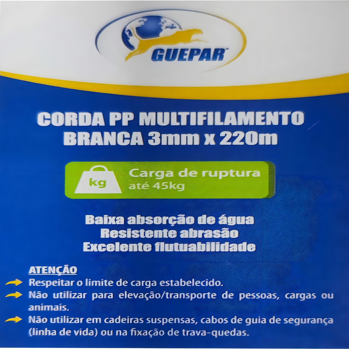 Rolo 220m Corda 3mm Varal Branca Amarração Tela De Proteção - Imagem 3