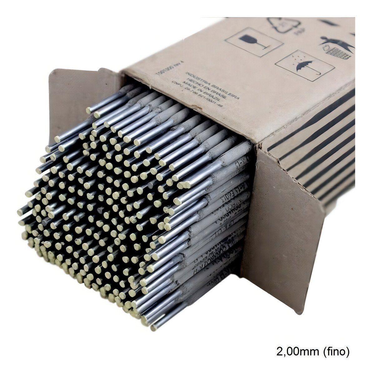 Eletrodo Serralheiro 6013 Fino 2,00mm Com 2,50kg - Imagem 3
