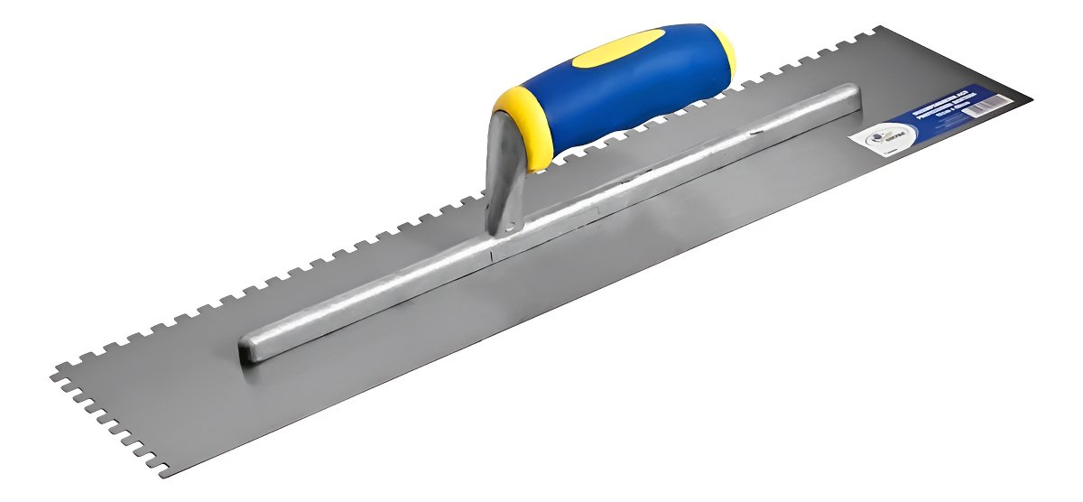 Desempenadeira Profissional De Aço, Dentada, 12 X 48 Cm