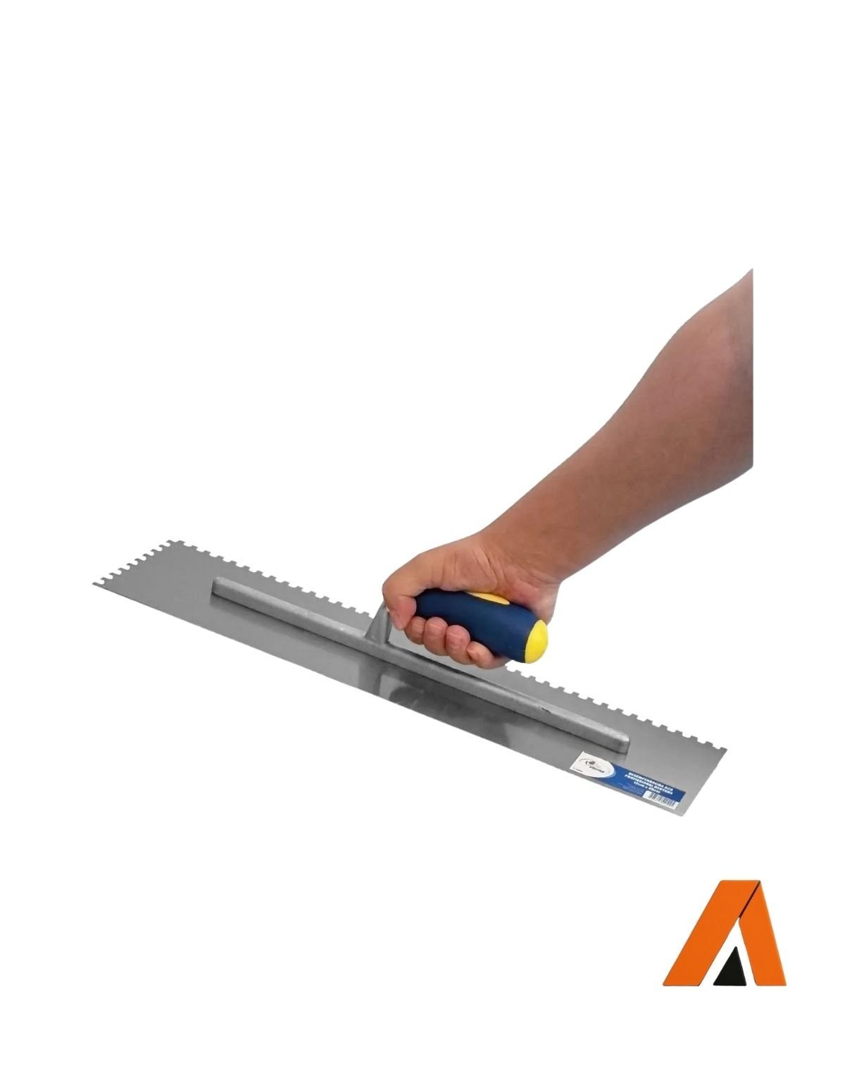 Desempenadeira Profissional De Aço, Dentada, 12 X 48 Cm - Imagem 2