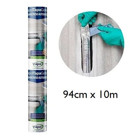 Manta Fita Autoadesiva Alumínio 94cm Viapol Tapa Goteira