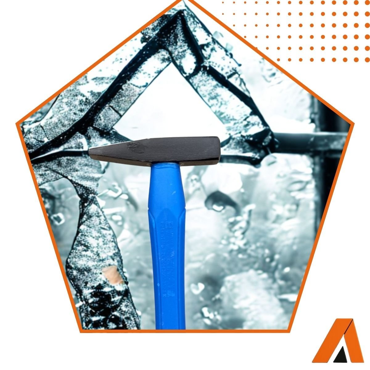 Martelo Vidraceiro Com Cabo De Fibra 100gr - Guepar - Imagem 5