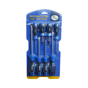 Jogo Chave Fenda e Phillips Magnética 8 unidades Guepar