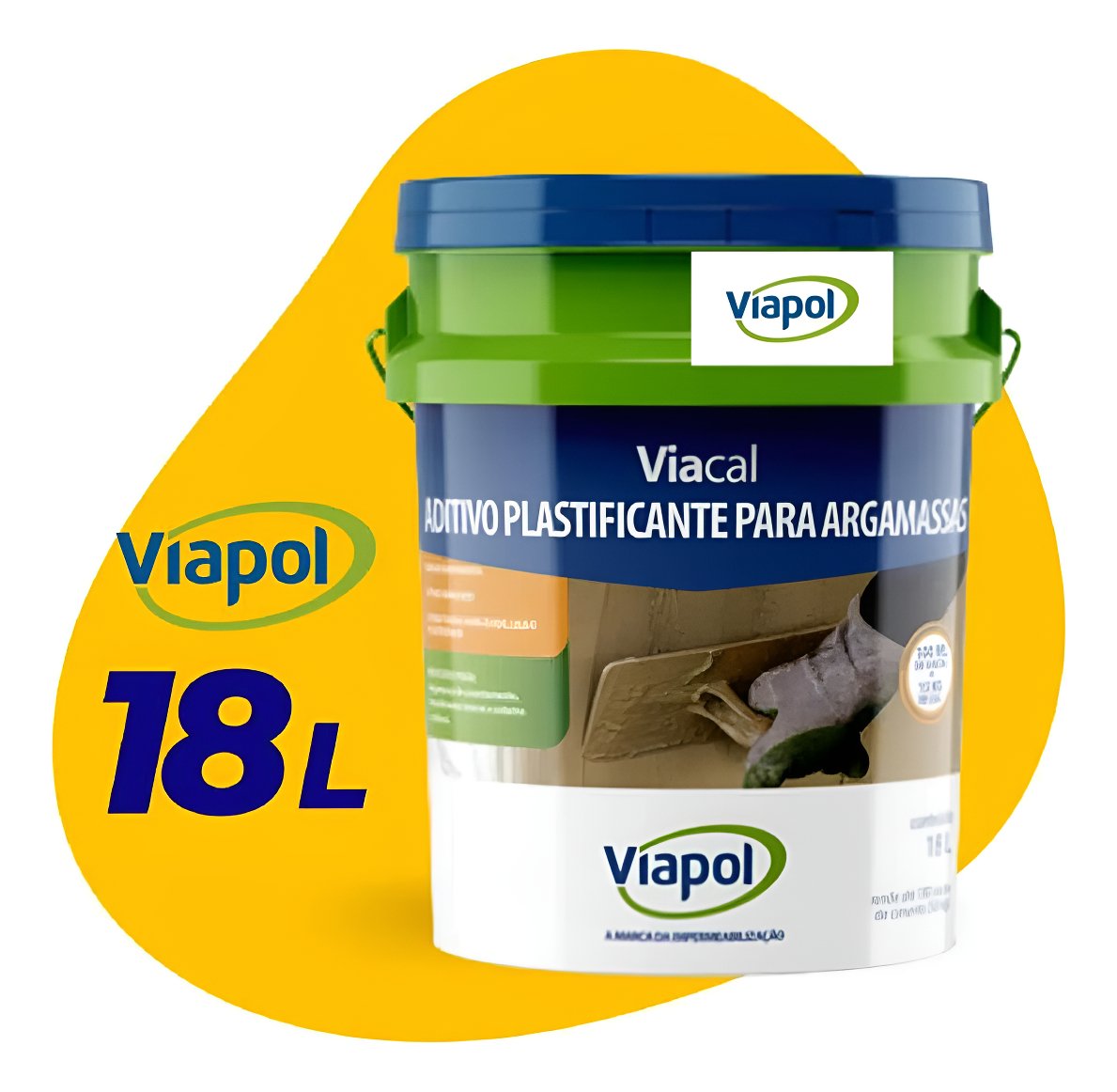 Aditivo Plastificante para Argamassa - Viacal 18LT Viapol - Imagem 3